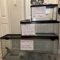 All THREE Size Tanks And Terrariums For Snakes/reptiles/ Fish/bearded Dragons