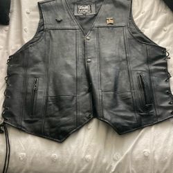 Motorcycle Leather Vest