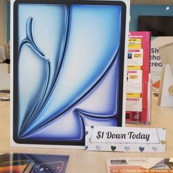 Apple IPad Air 6th Gen 13 Inch Brand New M2 Chip 128GB - 5 Dollars Down No Credit Needed 