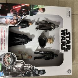 STAR WARS 6 Fig SET Luke Skywalker Darth Vader Mandalorian Baby Yoda Grogu NEW!