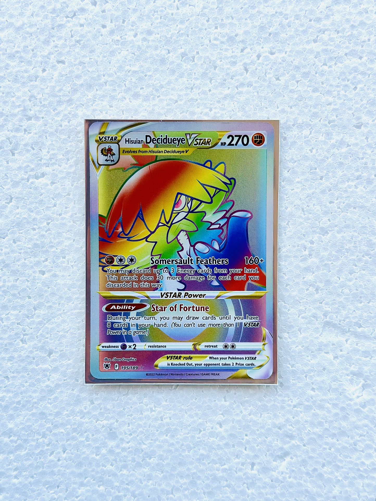 hisuian decidueye pokemon card V 077/067 Trading card games Divergent Powers Tin [Hisuian Decidueye