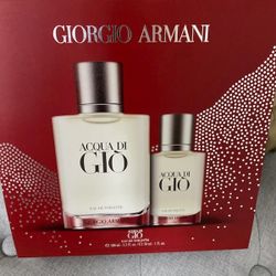 Brand New! Giorgio Armani 
Acqua Di Gio  
2 PC GIFT SET
Eau De Toilette 
3.3 oz +1. oz  SPRAY