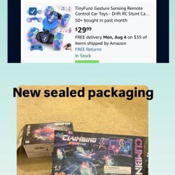 for Kids | 360° Rotating 4WD Transform RC Cars | 2.4Ghz Hand Controlled with Lights Music |Birthday to Boys Girls Blue  New sealed packages  Pick up B