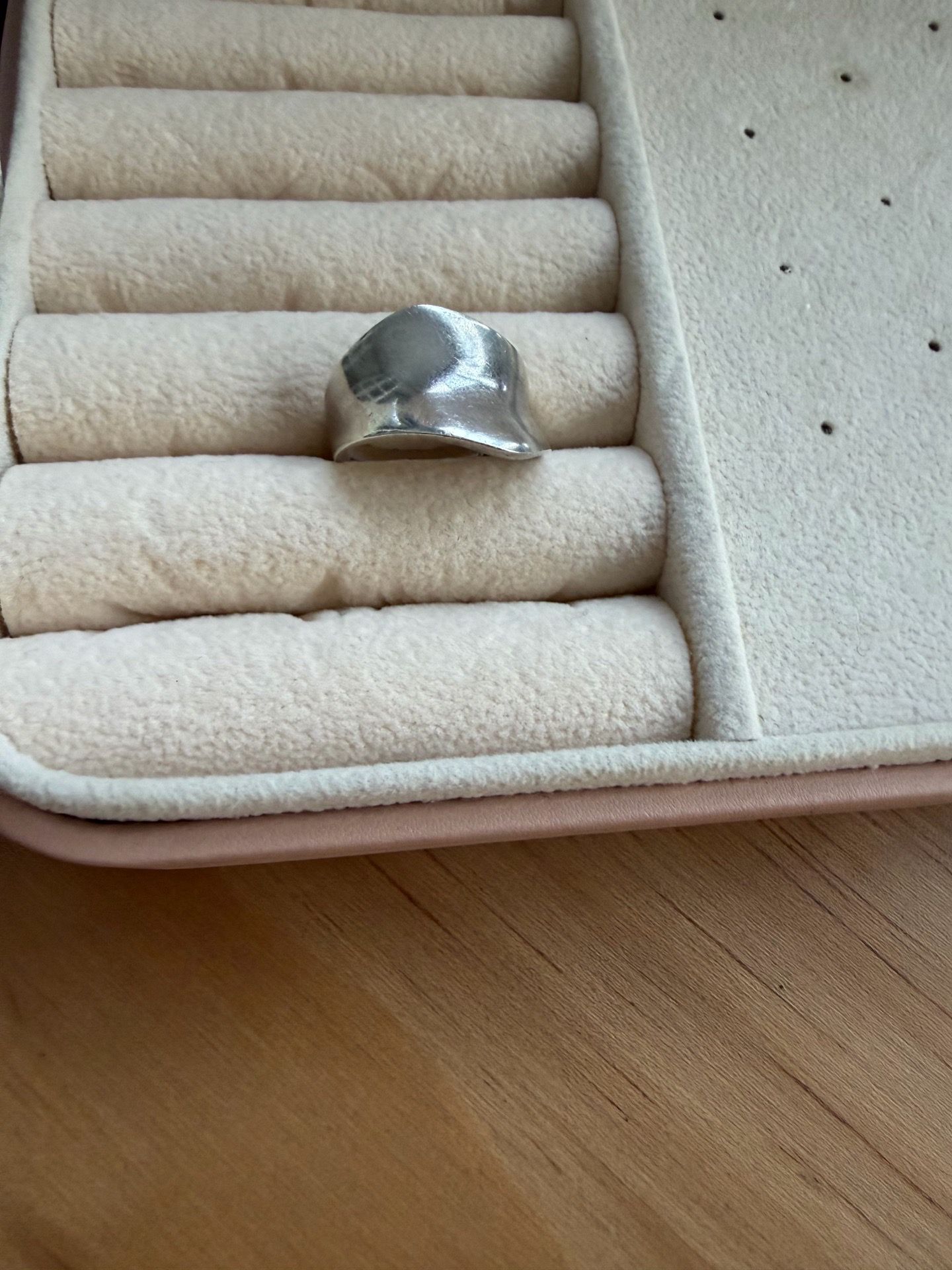 Mid century asymmetrical 925 ring size 8.5