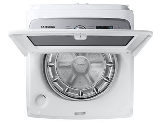 Samsung  5.1 cu. ft. Large Capacity Smart Top Load Washer with ActiveWave™ Agitator and Super Speed Wash in White