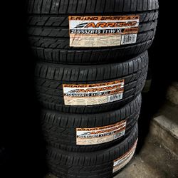 SET OF FOUR NEW TIRES 255/55/19 ARROYO GRANDSPORT ALL SEASON INCLUDING MOUNT AND BALANCE 