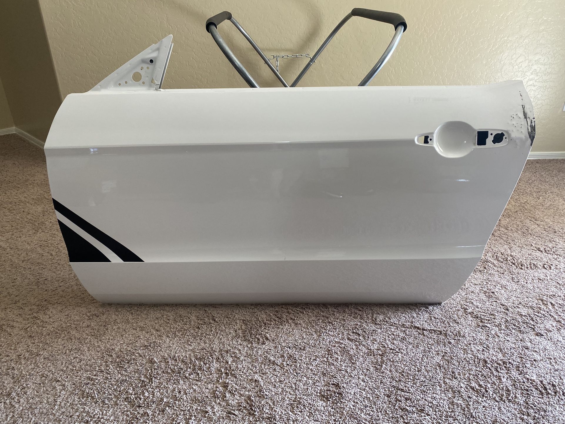 Factory OEM 2010-2014 Ford Mustang White Left Driver Side Door