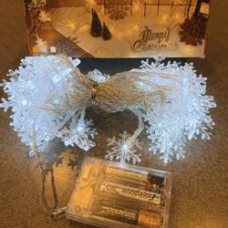 TURNMEON 20 FT 50 LED Christmas Snowflake String Lights 