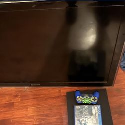 TV ,PS4, Game And Controller 