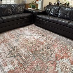 3-seater leather couches (set of 2) - $150 each