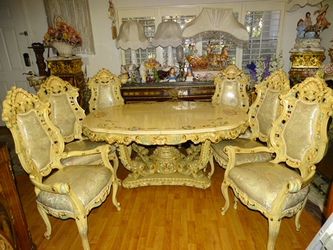Available 7 pc Italian carved kitchen set