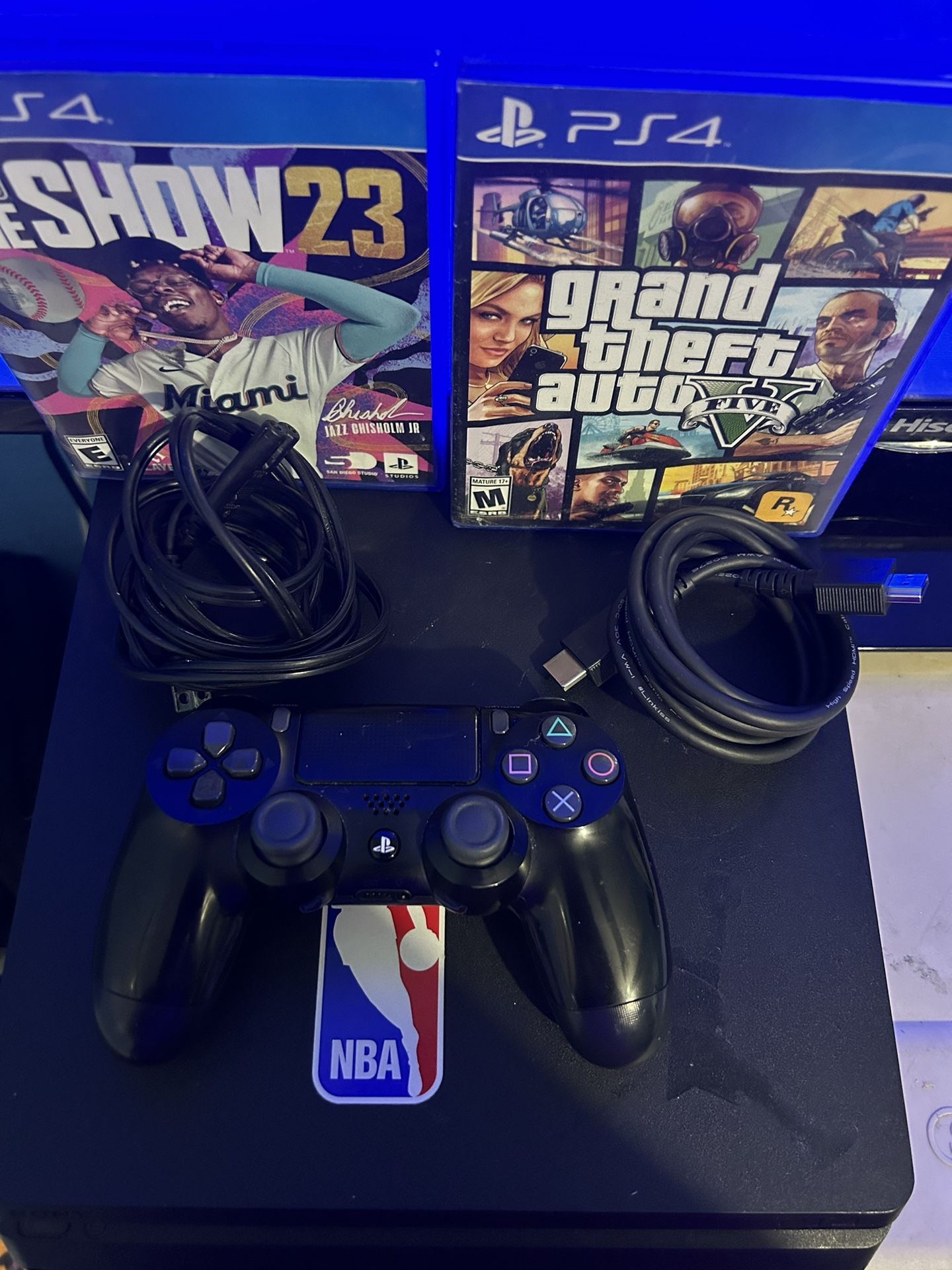 PS4 With Two Games With Cables And Controller
