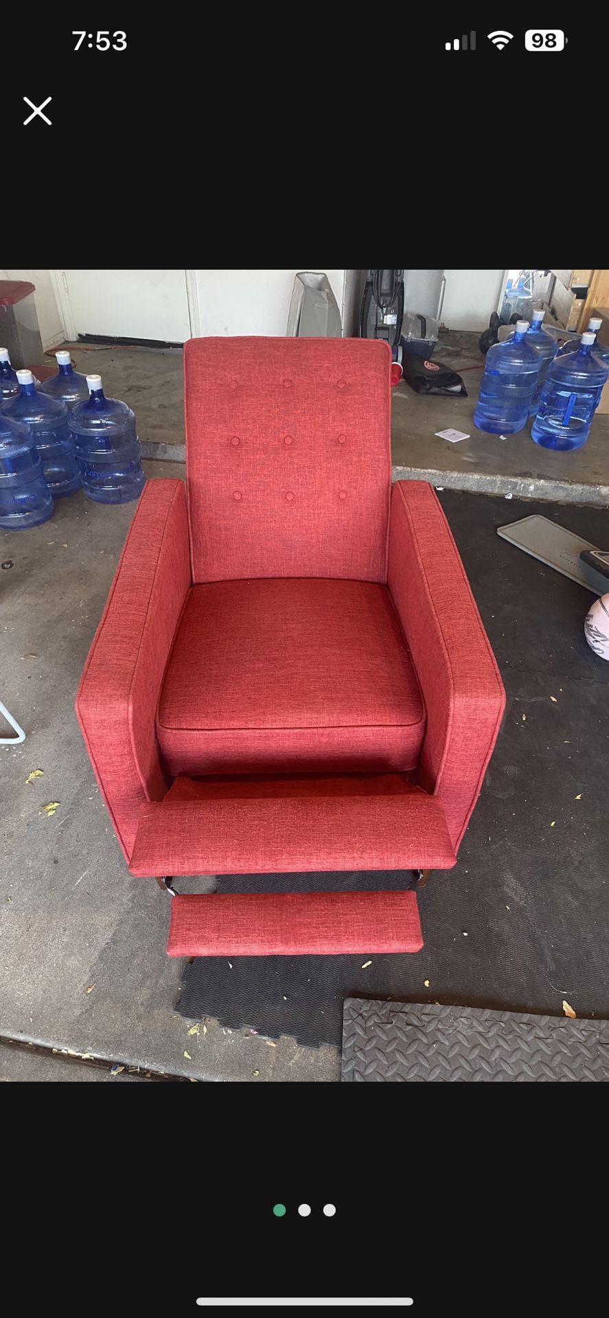 Red Recliner Couch Sofa Chair New 