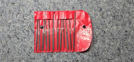 ICS 12pc needle file set 5-1/2" Length - Cut #0 USA Made