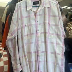 J.T. Beckett Pink Plaid Button-Up