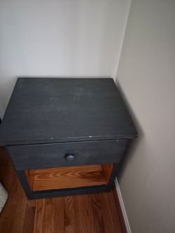 Wood bedside table