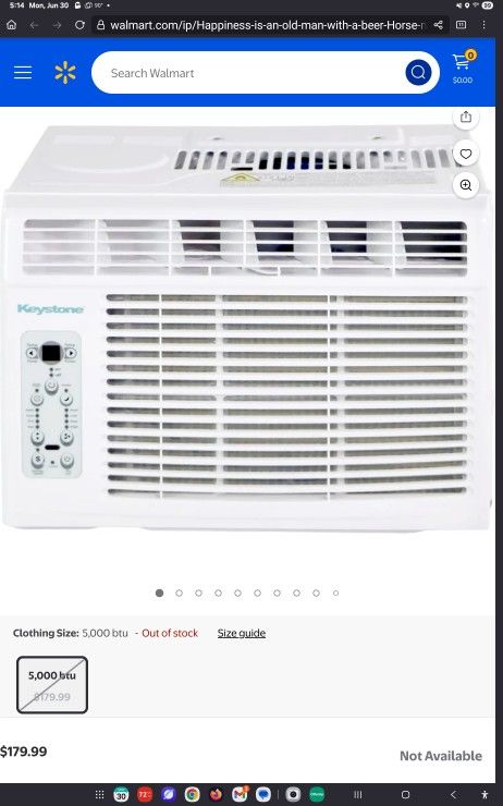 Keystone 5000BTU Air Conditioner & Dehumidifier 