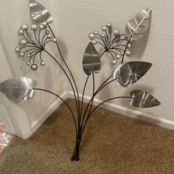Decor Branch - Pearl /leafs Metal 