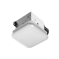 Commercial Electric 50 CFM Ceiling/Wall Mount Roomside Installation Bathroom Exhaust Fan with Adjustable CCT LED, Night Light, ENERGY STAR