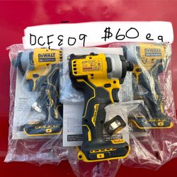 Brand New Dewalt  20v  1/4” Impact Driver         DCF809     Brushless     Tool Only      w/ Belt Clip 