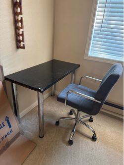 Desk and chair