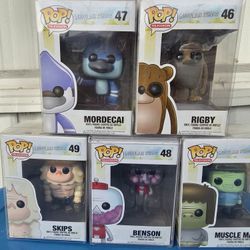 Regular Show Funko Pop Lot (Vaulted) - Benson, Rigby, Mordecai