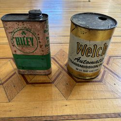 Vintage Riley Oil & Welch ATF Cans