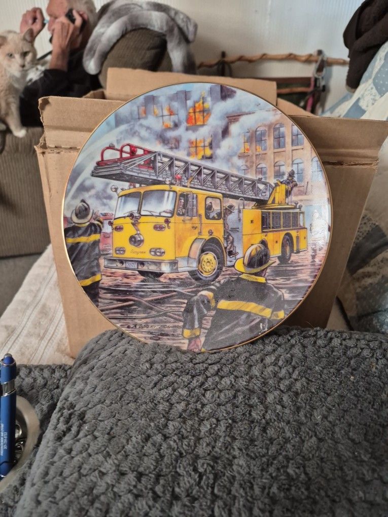 This Is A Collection Plate. 2973 Seagrave 100 Foot Aerial Ladder