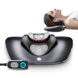 ALPHAY Dynamic Cervical Neck Traction Device, Neck Massager with Heat Therapy and Electrotherapy for Relieving Pain from Neck Aches, Cervicalgia, Sile