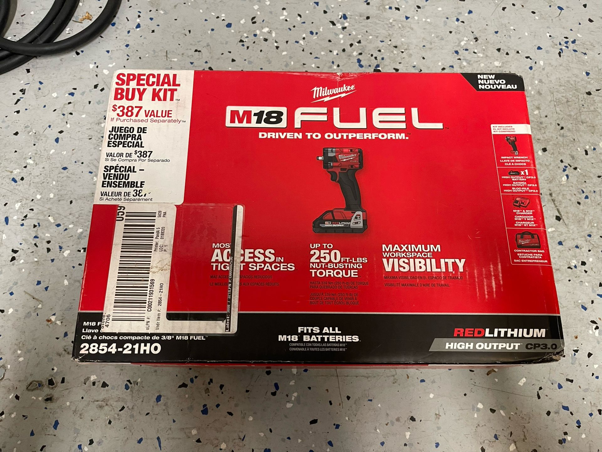 Milwaukee M18 3/8” Impact Wrench With Battery And Charger