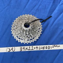 SRAM Cassette 9 Speed 11 / 34 Tooth In Great Condition