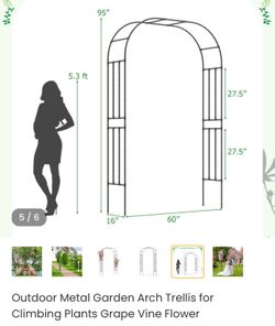 Outdoor Metal Garden Arch Trellis