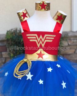 Wonder Woman Tutu Costume size 12mos-12 yrs