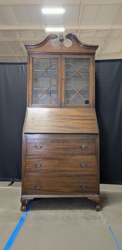 Antique Maddox Table Secretary Desk with hutch