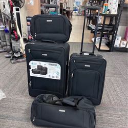 American Tourister Fieldbrook XLT 4-Piece Luggage Set – Black • Brand New ✨🧳