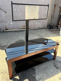 Tv Stand Black Shelves