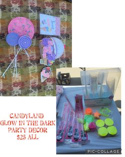 Candyland Glow In The Dark Party Decor