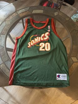 Vintage Gary Payton Sonics Champion Jersey Youth XL