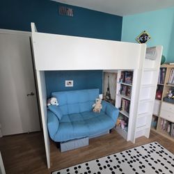 SMASTAD Loft Bed - LIKE NEW! W/ Desk & Storage + FREE IKEA Mattress! - $300 OBO (San Diego)