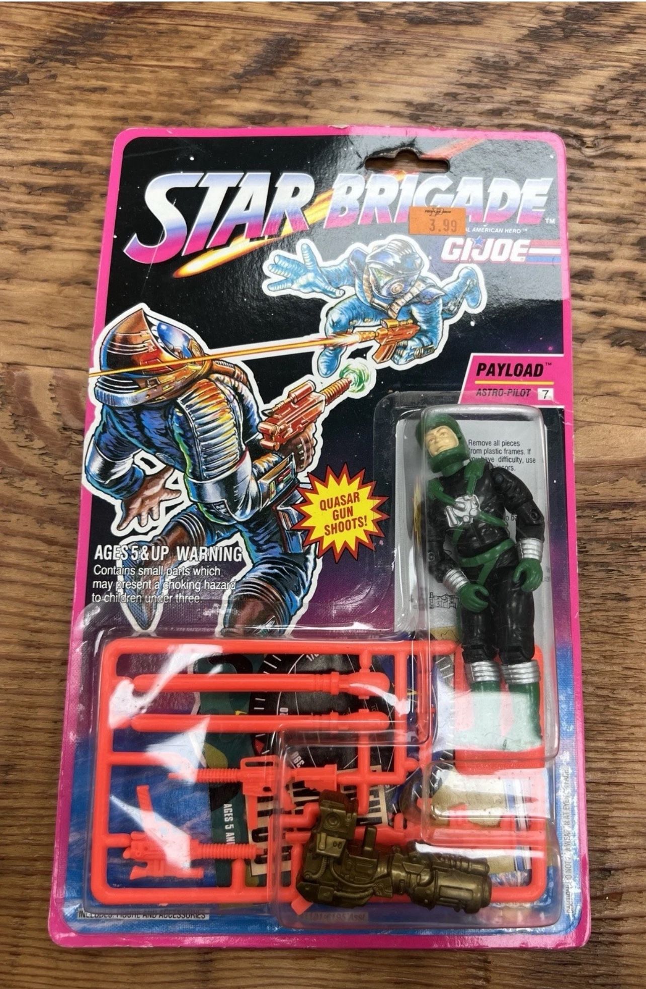 vintage 1993 Hasbro GI JOE Star Brigade PAYLOAD Astro-Pilot action figure