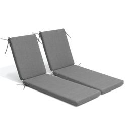 (set of 2) 23 x 80 in. Breathable Outdoor Chaise Lounge Cushions with StrapsLounge Chair Cushion