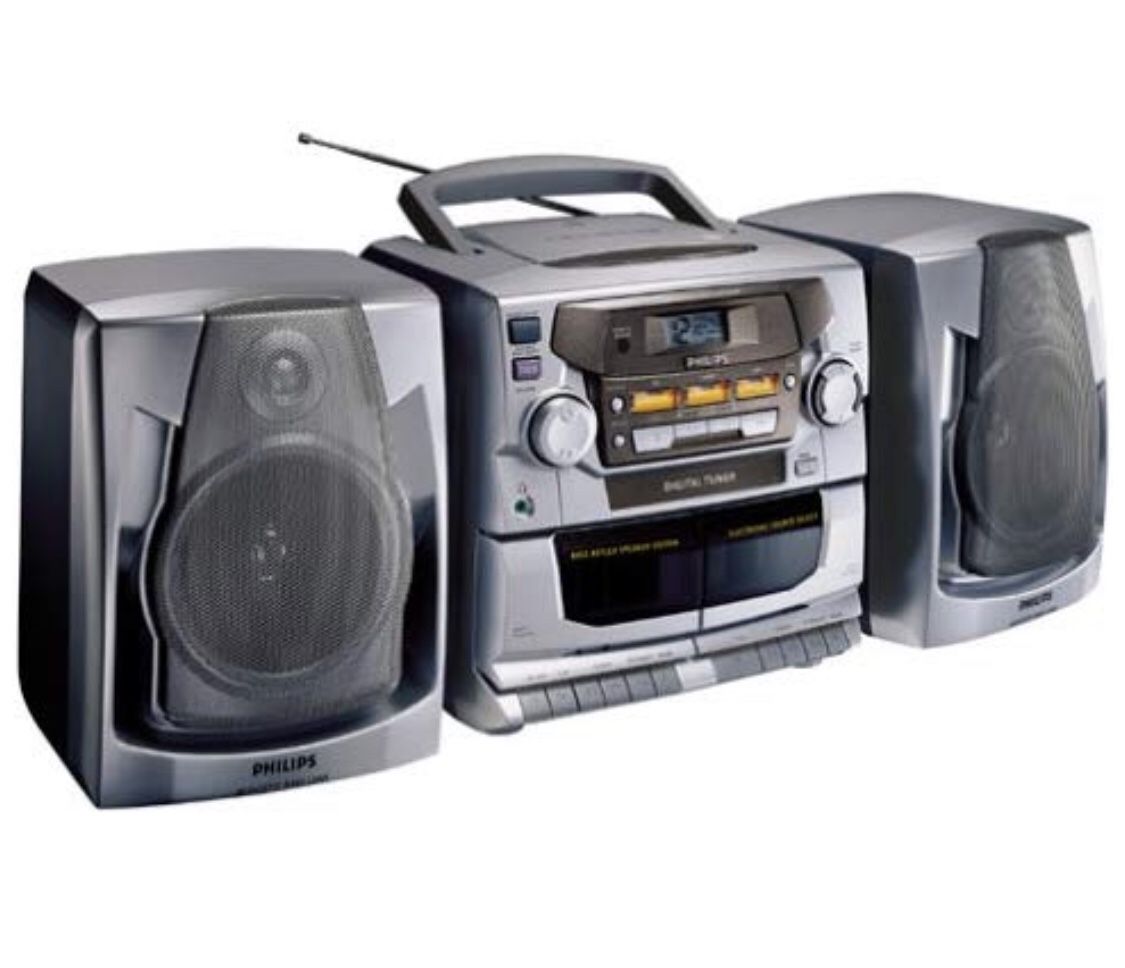 Philips AZ2785 CD Boombox with Remote and Detachable Speakers