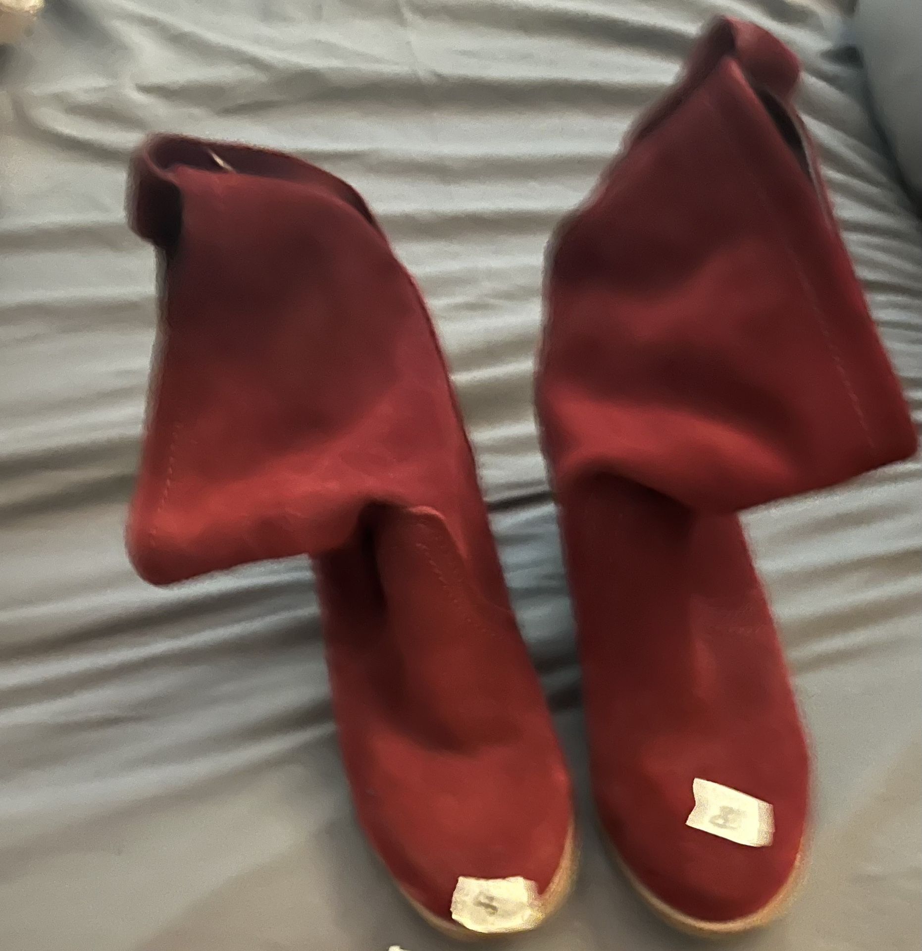 Short Red Boots