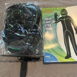 Green Light Up Stick Figure Costume 