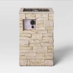16" Stack Stone Liquid Propane Fire Column - Light Brown - Threshold