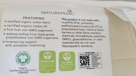 Naturepedic Mattress barely used - Twin Size