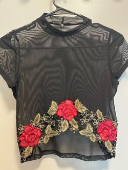 Mesh Floral Top