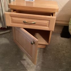 Cabinet With Drawer Or Table/cabinet/drawer Combo - Light Wood (real Wood) 22 1/2 Wide, 19 Deep X 23 3/4 Tall