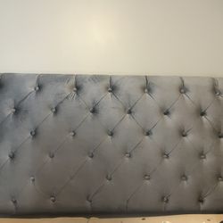 Gray Tufted Bed 