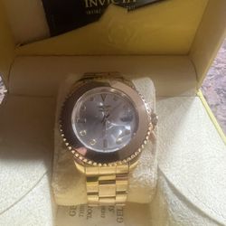 Invicta Gold Watch 